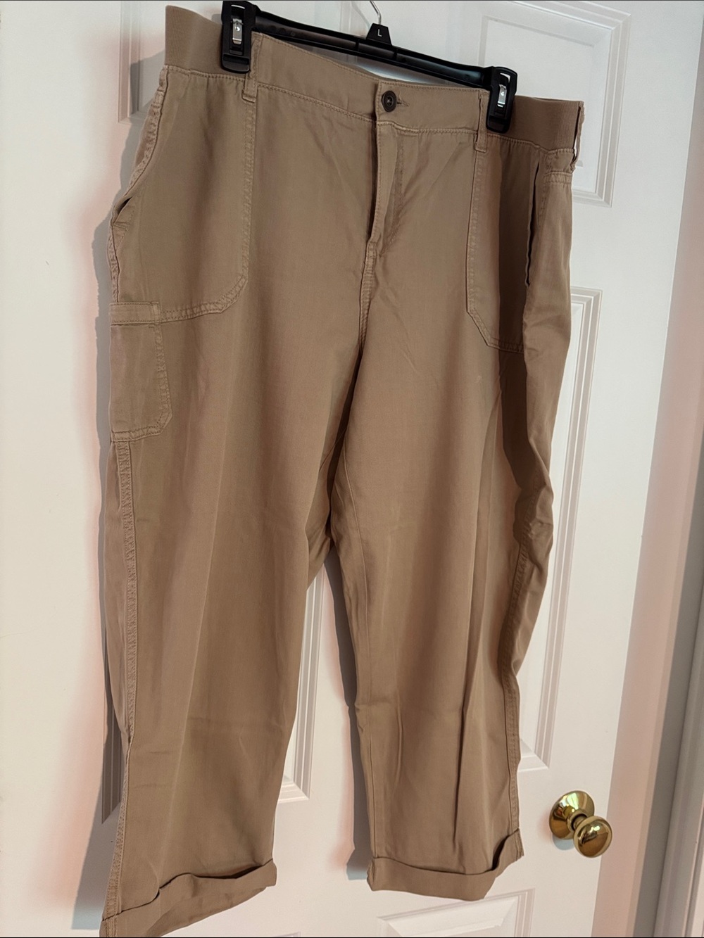 Westport Khaki Cropped Utility Pants